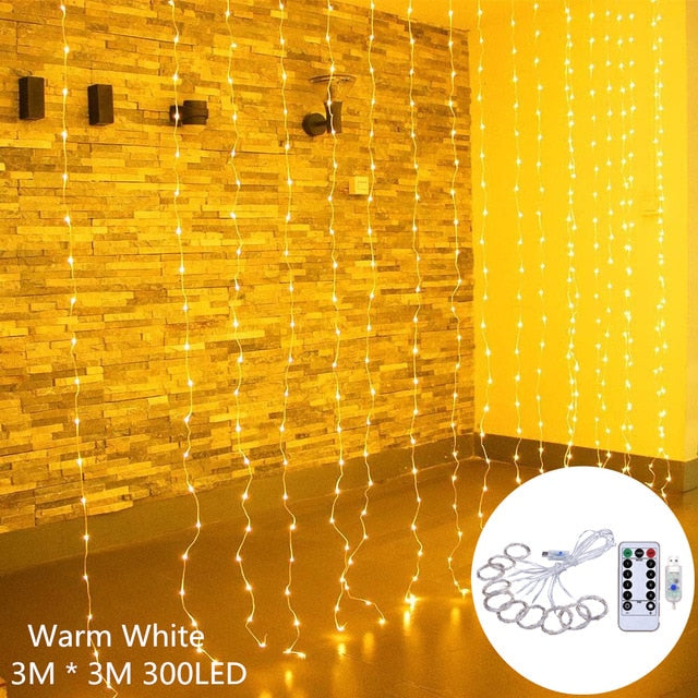 Curtain Fairy String Light LED Christmas Decorations for Home Garland Xmas Light Christmas Valentines 2019 Navidad Ornament Gift