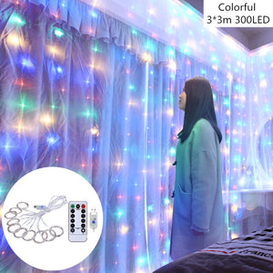 Curtain Fairy String Light LED Christmas Decorations for Home Garland Xmas Light Christmas Valentines 2019 Navidad Ornament Gift