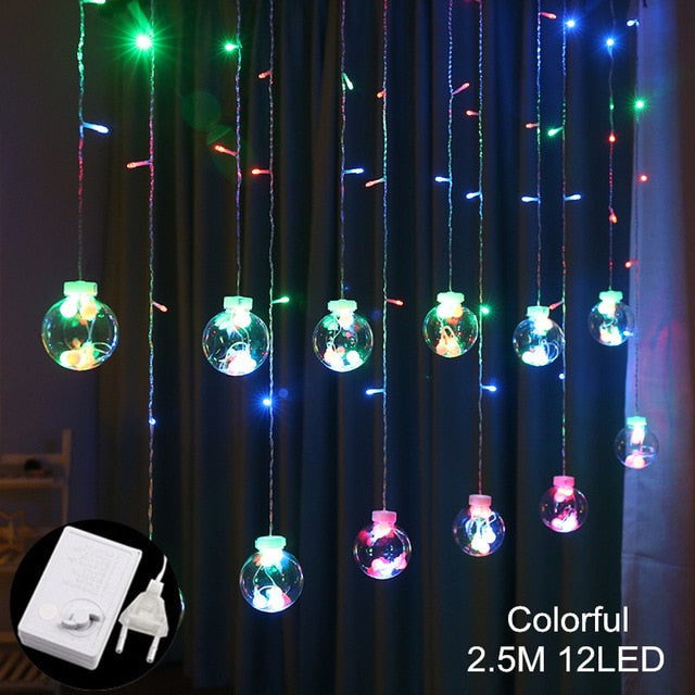 Curtain Fairy String Light LED Christmas Decorations for Home Garland Xmas Light Christmas Valentines 2019 Navidad Ornament Gift