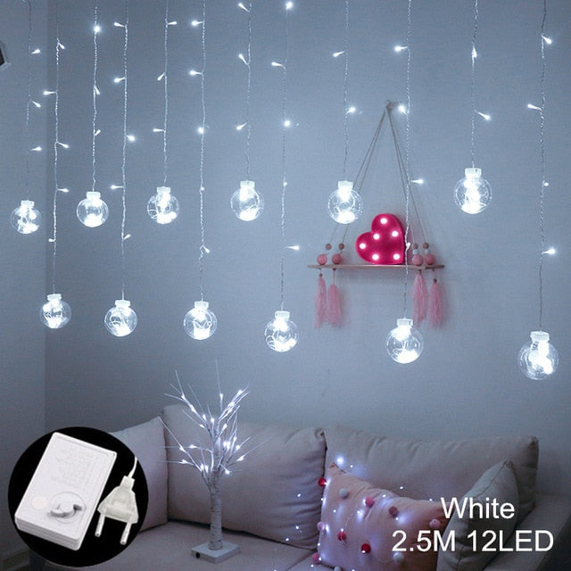 Curtain Fairy String Light LED Christmas Decorations for Home Garland Xmas Light Christmas Valentines 2019 Navidad Ornament Gift