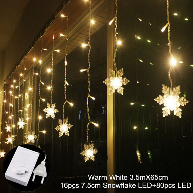 Curtain Fairy String Light LED Christmas Decorations for Home Garland Xmas Light Christmas Valentines 2019 Navidad Ornament Gift